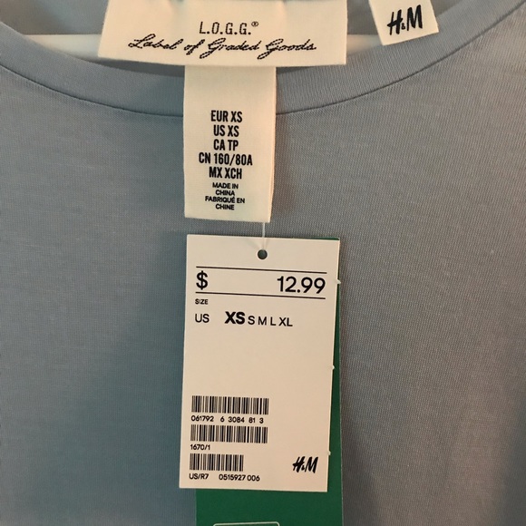 NWT H&M Women’s Size XS Sheer SS T Shirt - Picture 3 of 5